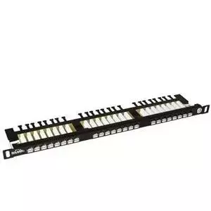 Patch panel SOLARIX SX24HD-6-UTP-BK 19" 24×RJ45 CAT6 UTP 0.5U