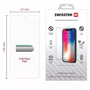 Swissten Ultra Slim rūdīta stikla Premium 9H aizsargstikls Huawei Y6s