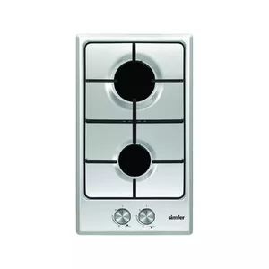 Simfer Hob H3.200.VGRIM Gas, Number of burners/cooking zones 2, Rotary knobs, Inox