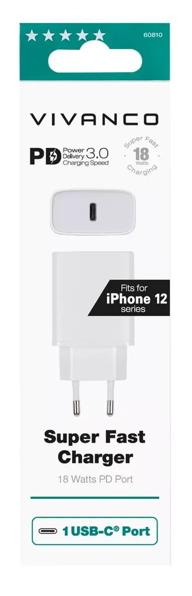 Charger Indoor Vivanco Super Fast Universal White Photo 4