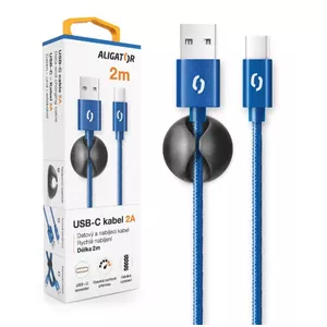 USB Cable Aligator DATKP30 2m USB 3.2 Gen 1 USB A USB C Blue