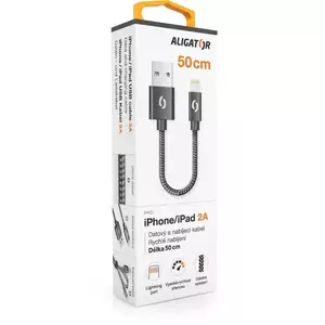 Lightning Cable Aligator DATKP37 0.5m Black