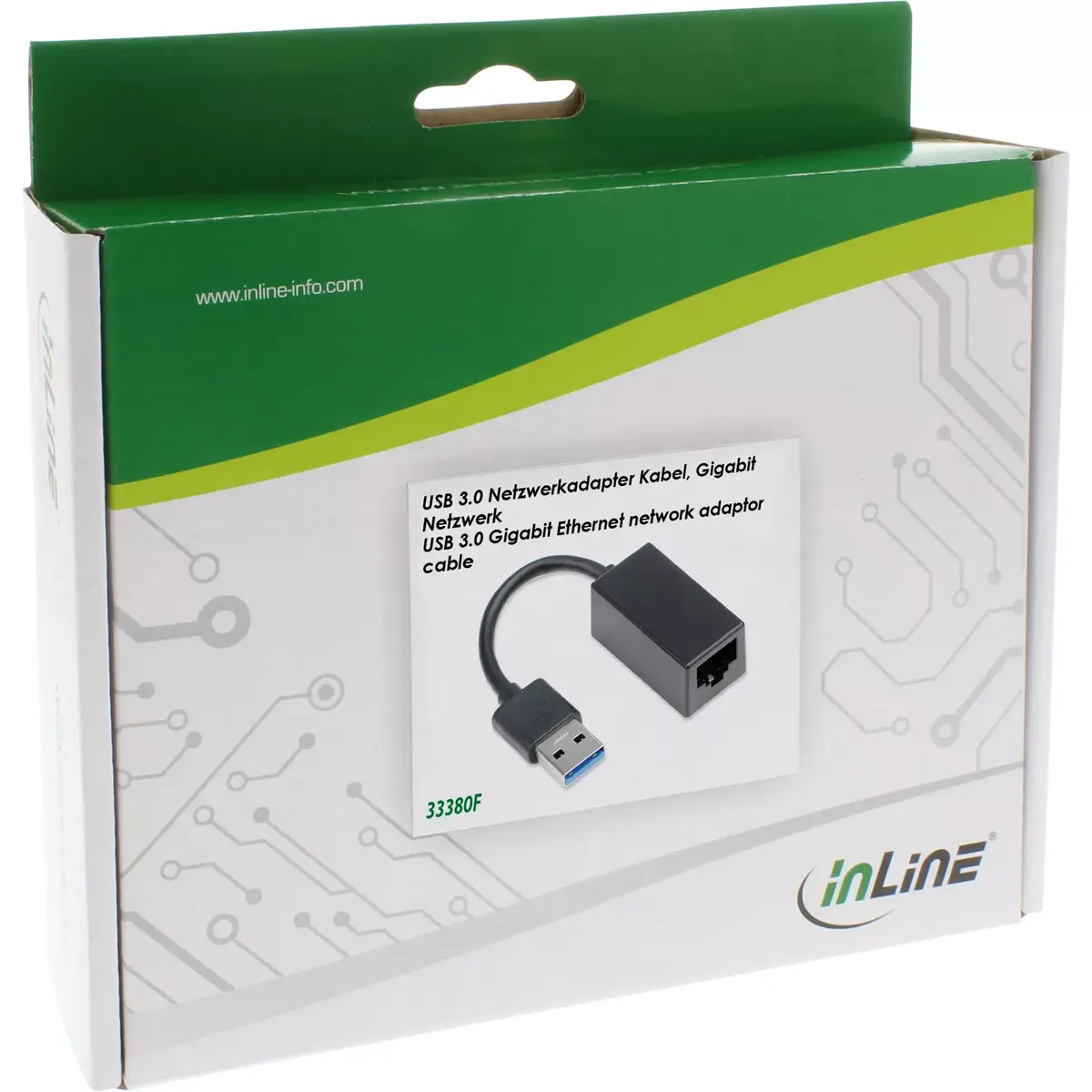 USB 3.2 Gigabit Ethernet Adaptor InLine 33380F Photo 2