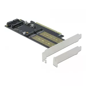 DeLOCK PCI Express x16 Card to 1 x M.2 Key B 1 x NVMe M.2 Key M 1 x mSATA Low Profile Form Factor