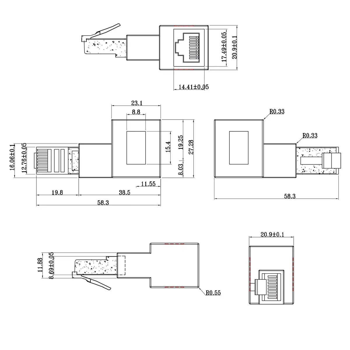 InLine patch cord adapter Cat.6A Photo 3