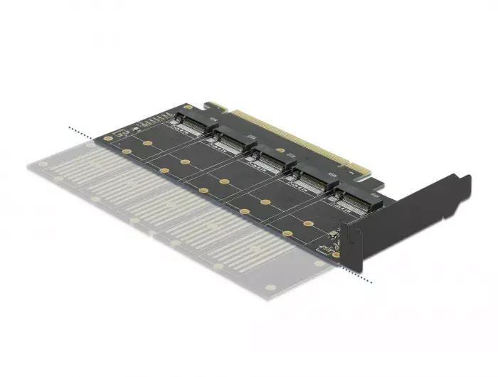 DeLOCK PCI Express x16 karte uz 5 x iekšējo M.2 Key B / SATA Photo 2