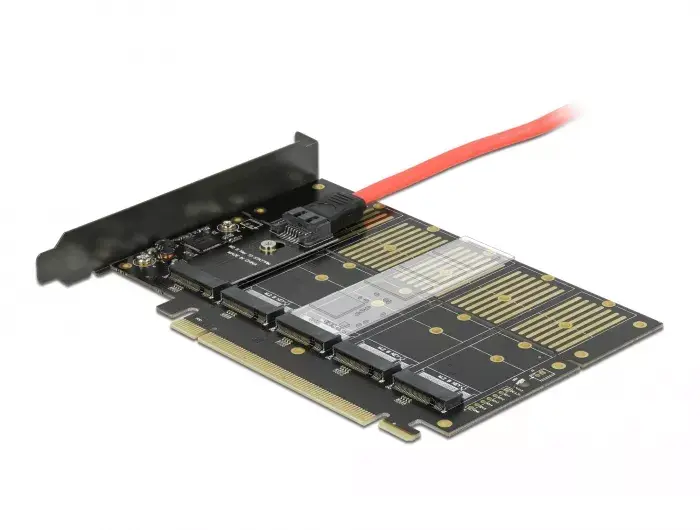 DeLOCK PCI Express x16 karte uz 5 x iekšējo M.2 Key B / SATA Photo 3