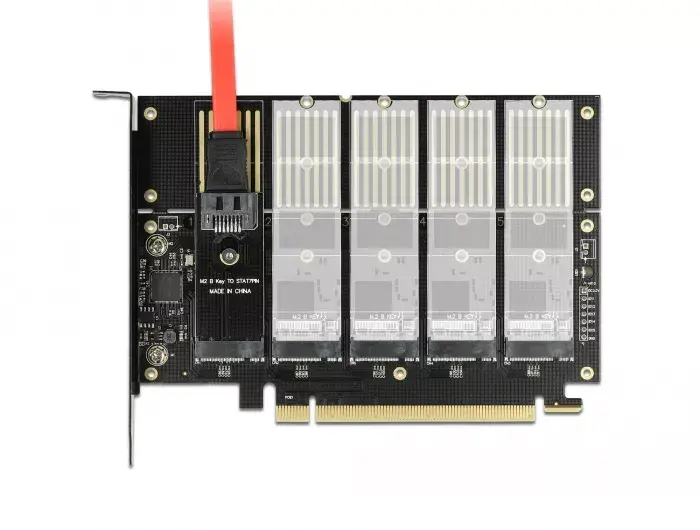 DeLOCK PCI Express x16 karte uz 5 x iekšējo M.2 Key B / SATA Photo 4