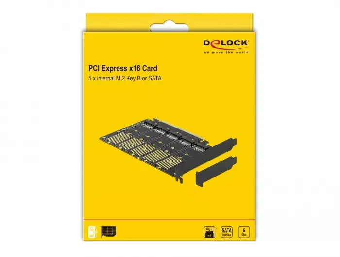 DeLOCK PCI Express x16 karte uz 5 x iekšējo M.2 Key B / SATA Photo 5