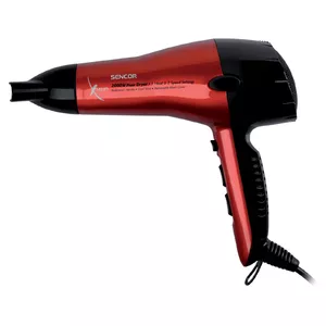 Fēns SENCOR SHD 6600 — 2000 W, 3 siltuma līmeņi, 2 ātrumi, aukstais gaisa plūsma, sarkans