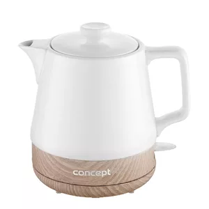 Concept RK0060 electric kettle 1 L 1200 W White, Wood