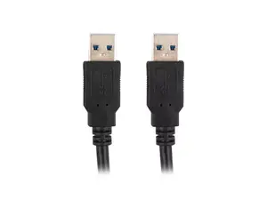 USB A to USB A cable LANBERG CA-USBA-30CU-0018-BK — USB 3.2 Gen 1 (5 Gbit/s), 1.8 m, Black