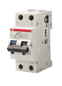ABB DS201 B10 A30 Miniature Circuit Breaker, 2-Module, 10A, 230V, Type B, Type A