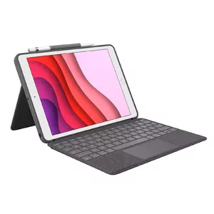 Keyboard case Logitech Combo Touch for iPad (7th–9th gen) — QWERTY Spanish layout, Graphite, Smart Connector, Touchpad