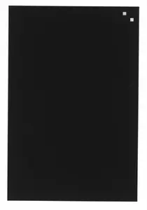 Magnetic glassboard NAGA 40×60 cm, black, wall-mounted writing and display board