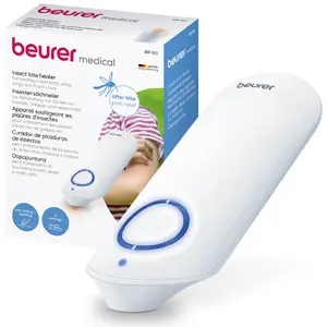 Insect bite relief device Beurer BR 60 — compact electronic bite/sting healer, 98×98×35 mm