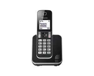 DECT fiksālais telefons Panasonic KX-TGD310 ar skaļrunīti, zvanu identifikāciju, 1,8" ekrānu, telefona grāmatu 120 ierakstiem (melns/balts)