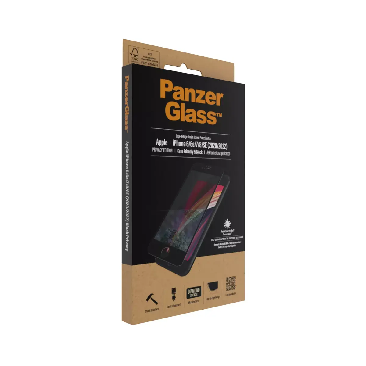 Privātuma ekrāna aizsargstikls PanzerGlass Apple iPhone SE (2020/2022) Photo 4