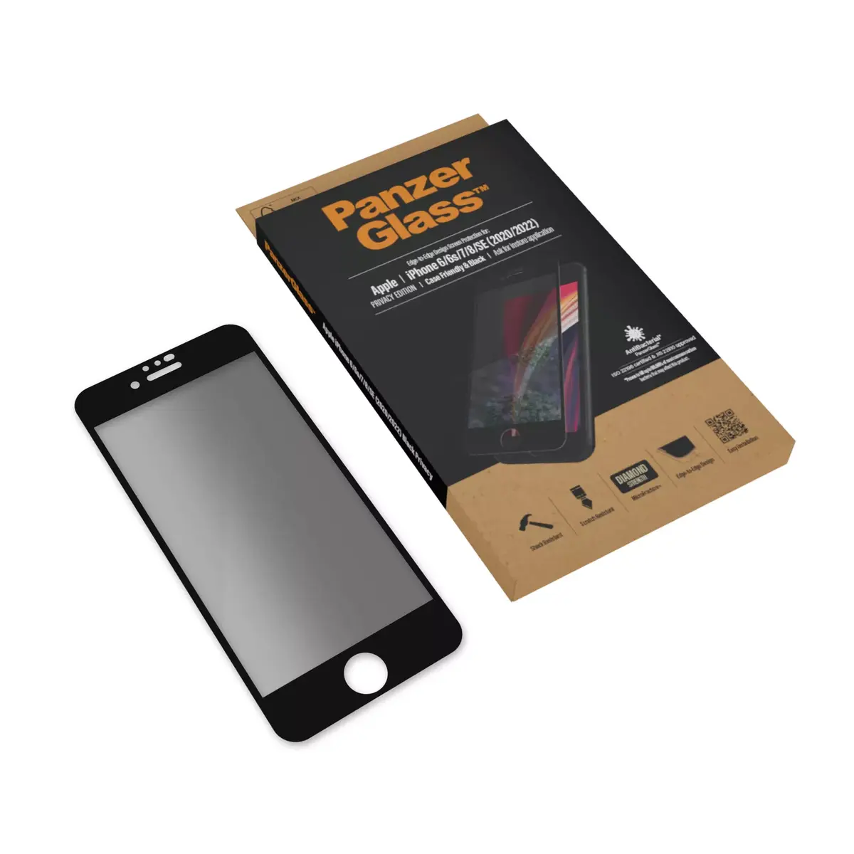 Privātuma ekrāna aizsargstikls PanzerGlass Apple iPhone SE (2020/2022) Photo 5