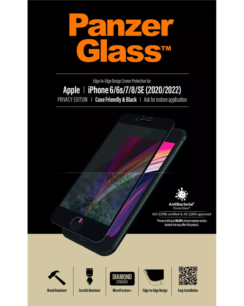Privātuma ekrāna aizsargstikls PanzerGlass Apple iPhone SE (2020/2022) Photo 9
