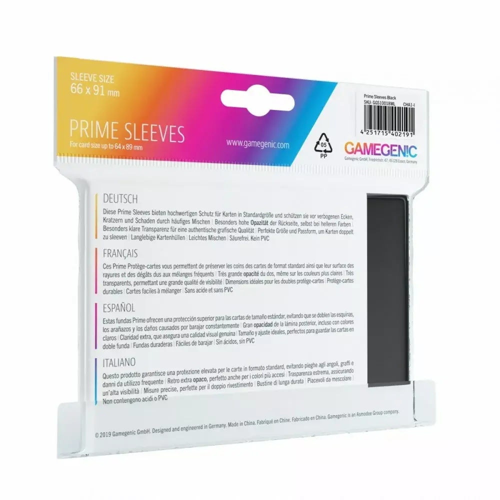 Gamegenic Prime CCG 66×91 mm melnie vāciņi Photo 2