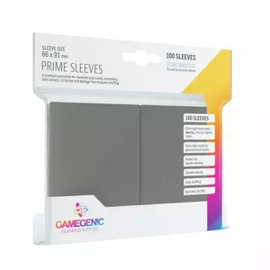Протекторы для карт Gamegenic Prime CCG 66×91 мм тёмно‑серые — упаковка для защиты коллекционных карт