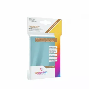 Card Sleeves Gamegenic Prime 7 Wonders 67×103 mm, 80 pcs, clear