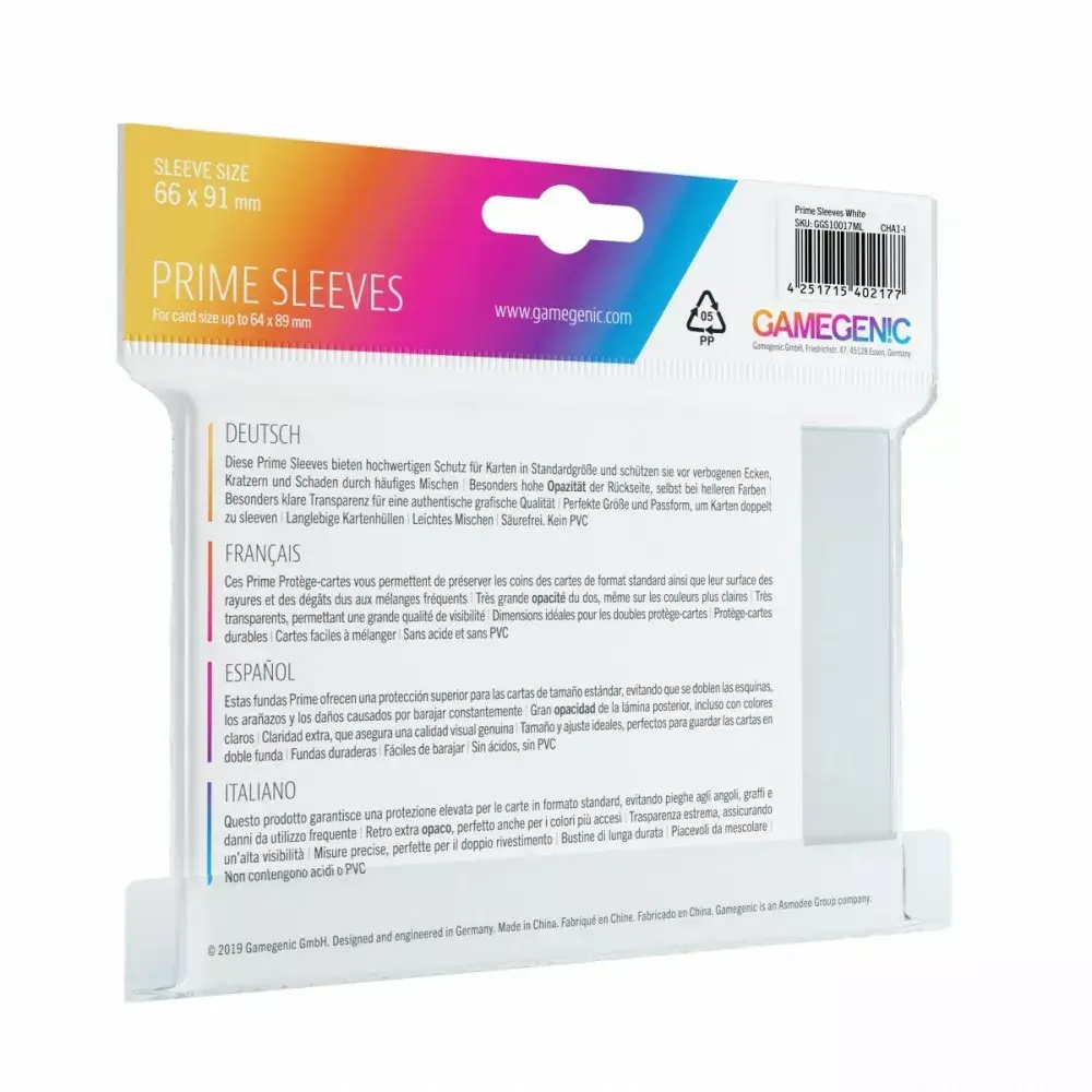 Gamegenic Prime CCG 66×91 mm balti — 100 gab. Photo 2