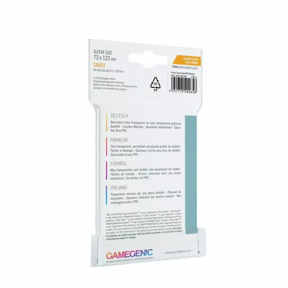 Gamegenic Prime Tarot-Sized Sleeves 73x122 mm Photo 2