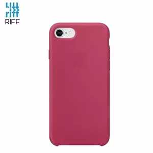 Задняя накладка Riff для Apple iPhone 7/8/SE 2020 — тонкий мягкий силикон, розово-красный