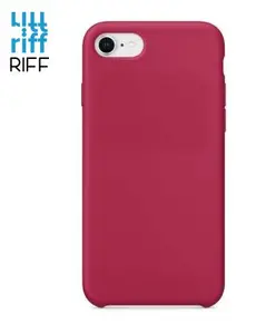 Back cover case Riff for Apple iPhone 7/8/SE 2020 — slim soft silicone, rose red