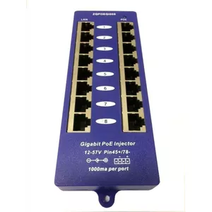 PoE Patch Panel Gigabit Shielded 8-Port OEM POE-PAN8-GB 802.3af/802.3at