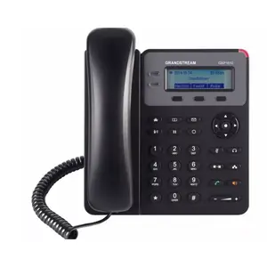 DECT-телефон Grandstream GXP1610 — чёрный, ЖК-дисплей 132×48, гарнитура (RJ-9), 1 трубка, телефонная книга 500, громкая связь