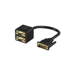 Адаптер Goobay MMK ADAP 12+5 DVI-I на 2x SVGA VGA (D-Sub) Черный