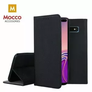 Phone book case Mocco for Huawei Y6p, black, magnetic closure, folding cover