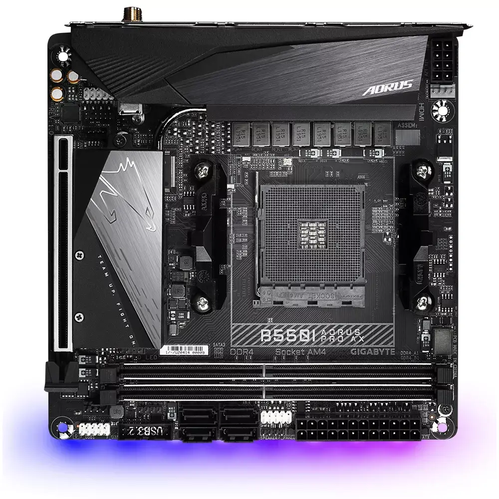 Pamatplate GIGABYTE B550I AORUS PRO AX, B550 Photo 2