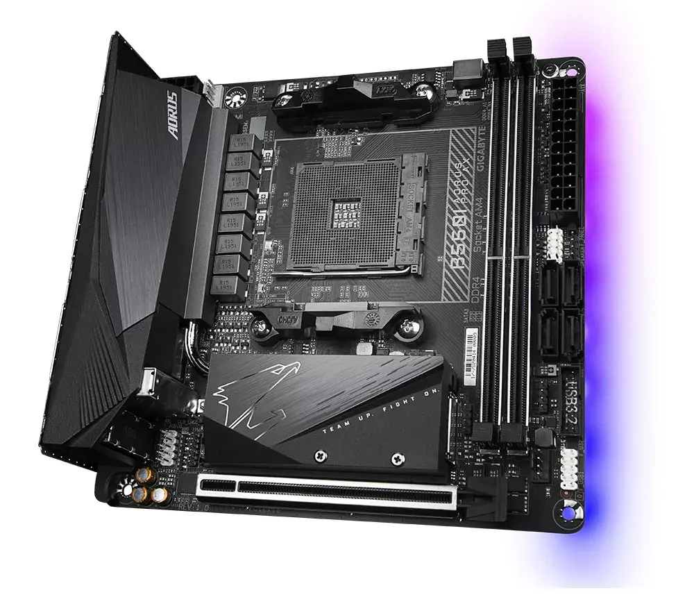 Pamatplate GIGABYTE B550I AORUS PRO AX, B550 Photo 4