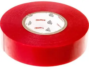 CellPack 145800 PVC Electrical Tape, 19 mm x 25 m, Red