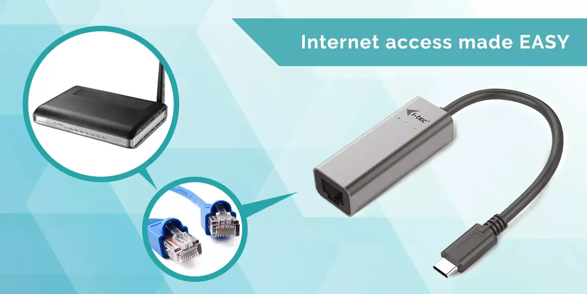 Адаптер USB-C Gigabit Ethernet i-tec C31METALGLAN Photo 8