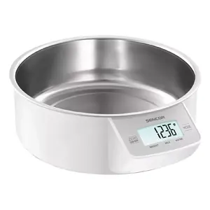 Electronic kitchen scale SENCOR SKS 4030WH — stainless steel platform, 5 kg capacity, 1 g accuracy, LCD display