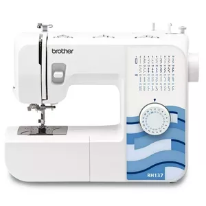 Sewing machine Brother RH137 — 37 stitch patterns, stitch length 4 mm, stitch width 5 mm, lightweight portable