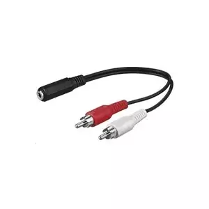 Audio cable PREMIUMCORD 3.5mm jack to 2×RCA, 1.5 m length, model kjackcinb2