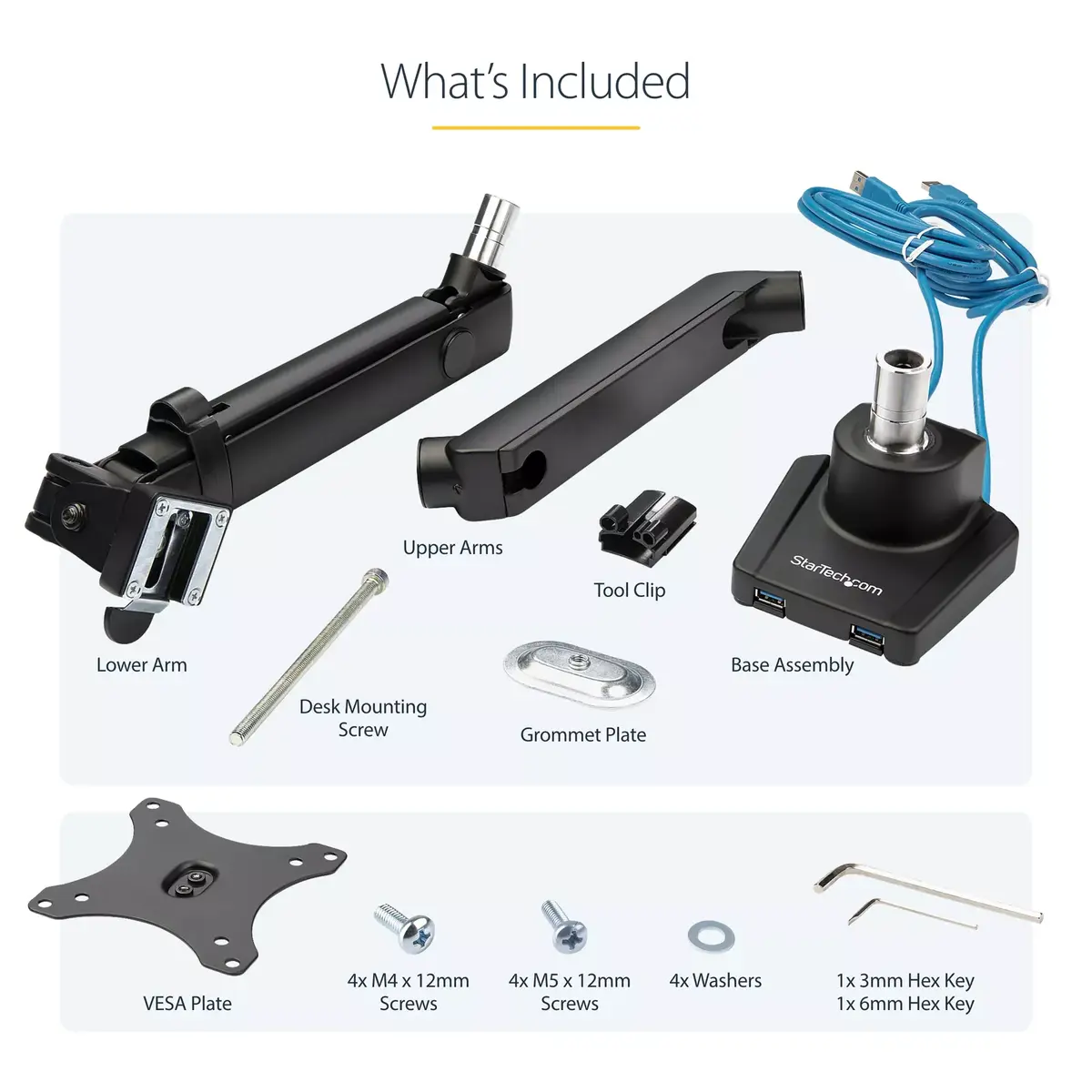Desk Mount Monitor Arm StarTech.com ARMSLIM2USB3 Photo 16