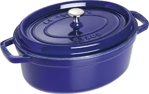 Cast iron cocotte Staub 4.25 L, 29 cm, blue