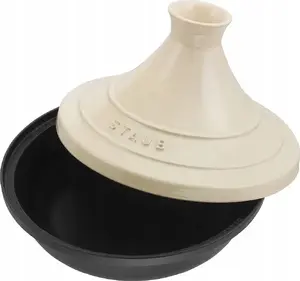 Cast iron tajine Staub 20 cm round cream, model 40509-394