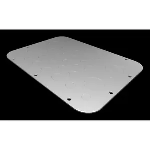 Rack plate Rittal AX 2575.100 — steel, light grey, 301×221 mm