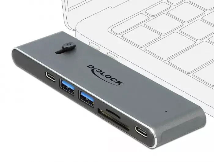 Doku stacija DeLOCK Dual USB Type-C ar HDMI USB 3.2 SD PD 3.0 Photo 3