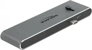 Doku stacija DeLOCK Dual USB Type-C ar HDMI USB 3.2 SD PD 3.0