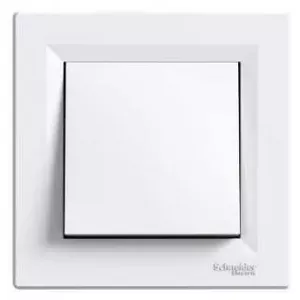 Schneider Electric single-pole switch EPH0100121, screwless terminal, 1-module, white