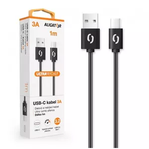 Aligator DATKP43 USB kabelis 1 m USB 3.2 Gen 1 (3.1 Gen 1) USB A USB C Melns